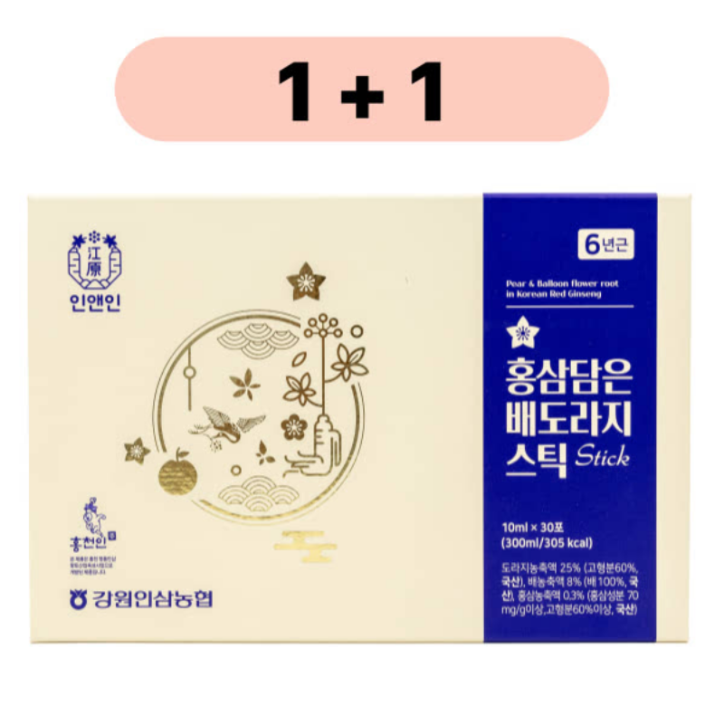 강원인삼농협,강원인삼농협 홍삼담은 배도라지 스틱 2개